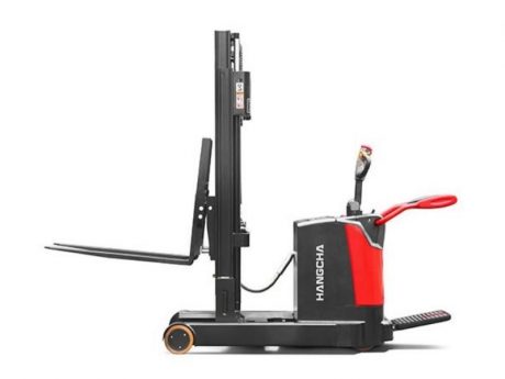A Series stand-on stacker with mast move, 1.2 – 2.0t